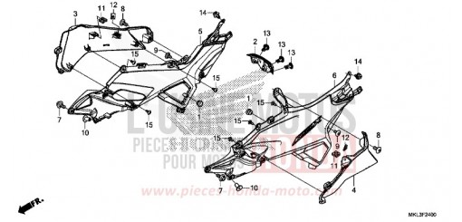 COUVERCLE LATERAL NC750XDK de 2019